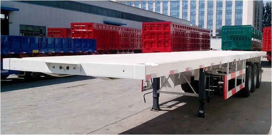 Ημι φορτηγό ρυμουλκών τριών αξόνων για το υλικό φόρτωσης Q345B εμπορευματοκιβωτίων