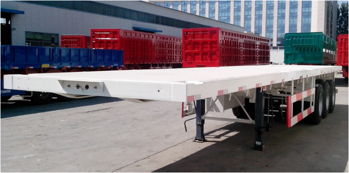 ημι ρυμουλκό κρεβατιών 3 13meters αξόνων επίπεδο για τα εμπορευματοκιβώτια 20ft/40ft από την Κίνα στην τιμή Fuwa 3 εργοστασίων ρυμουλκό αξόνων
