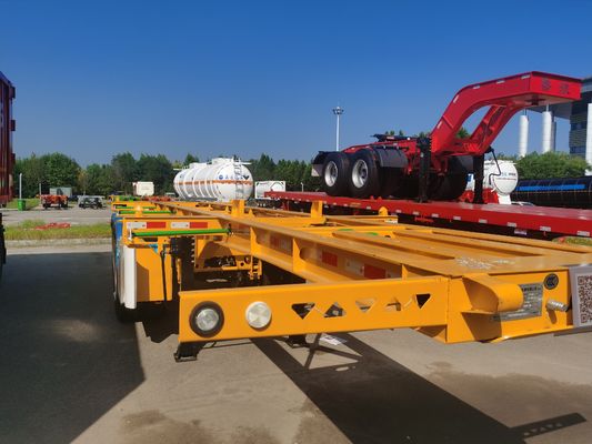 2 Άξονας 20ft 40ft Σκελετό Trailer Container Σκελετικό Trailer Transporter